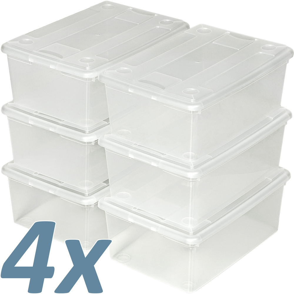 tectake Storage Box with Lid 24 Pack Image 2