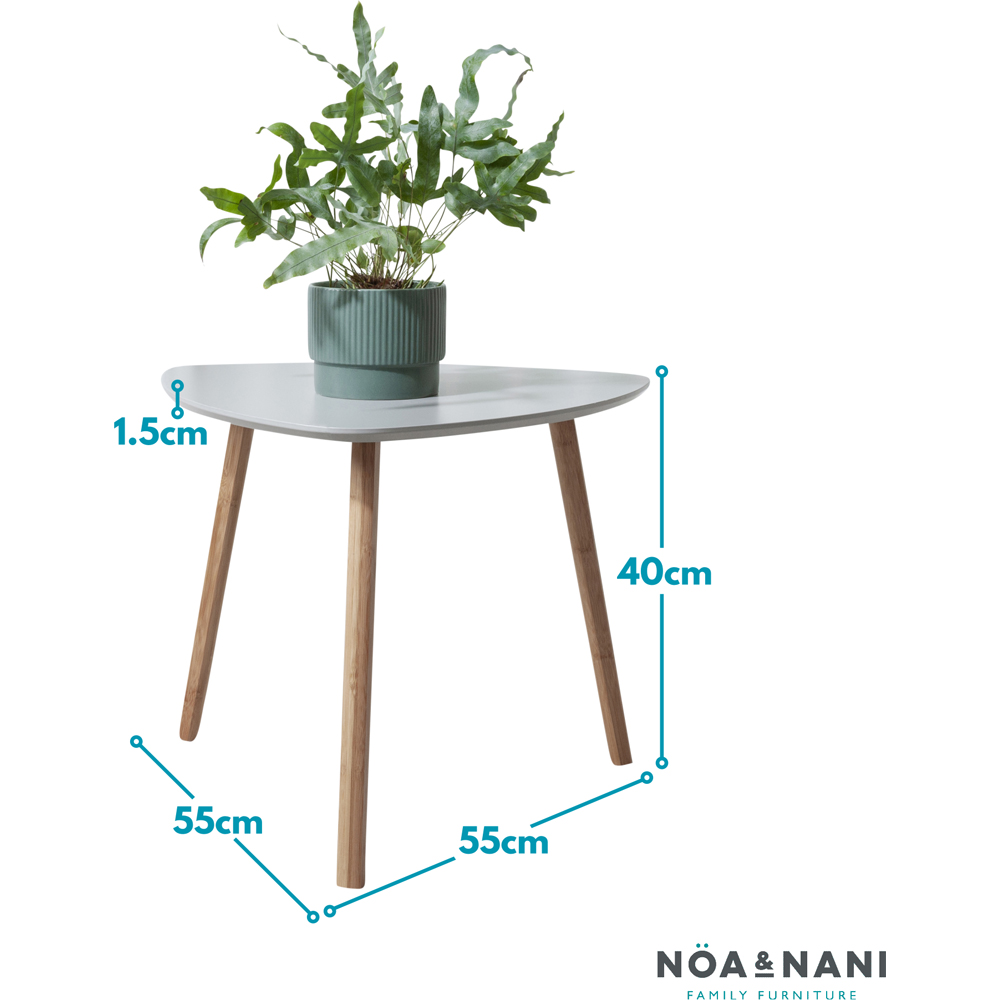 Noa and Nani Malme Chalk Grey and Natural Pine Large Side Table Image 9