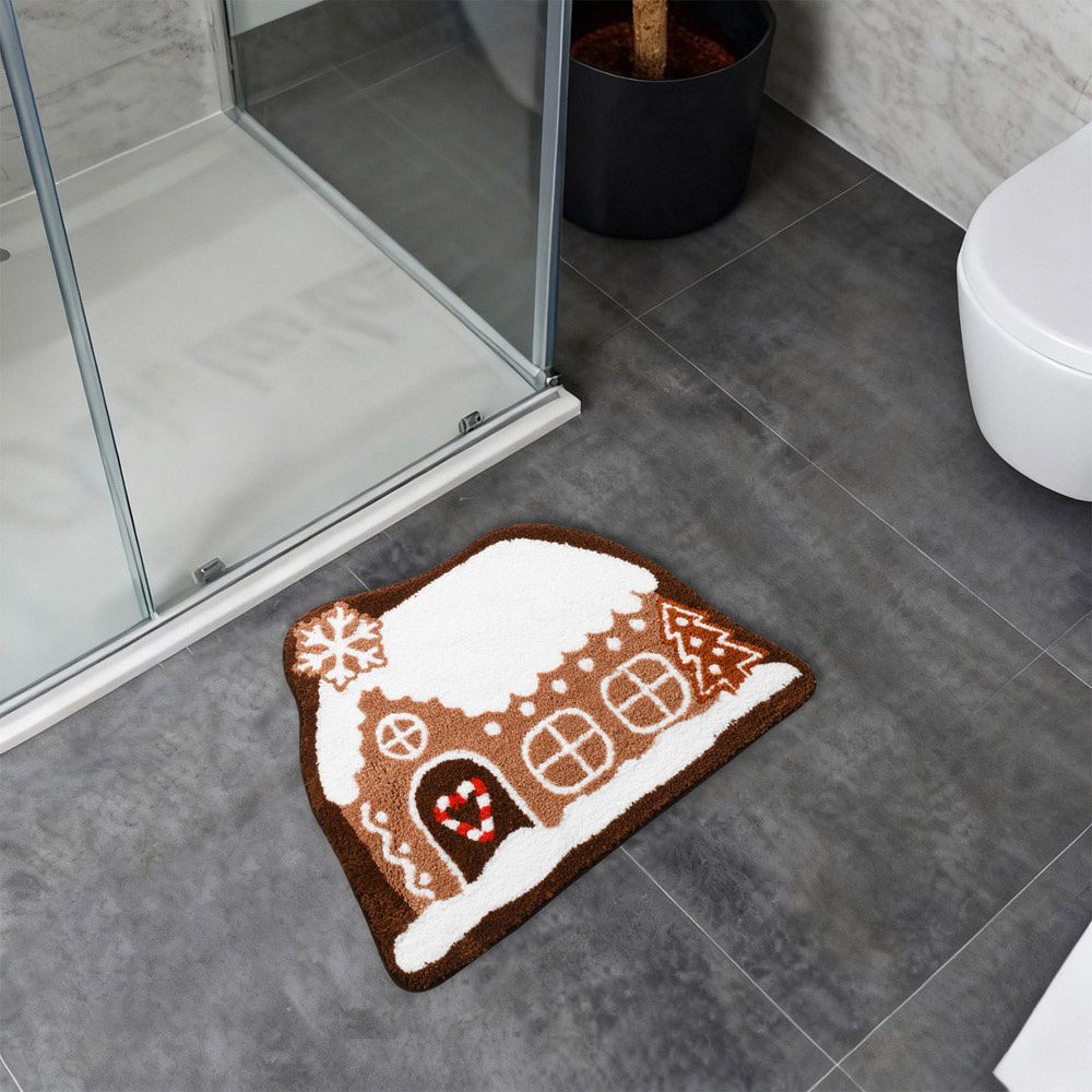 Gingerbread House Bath Mat Image 2