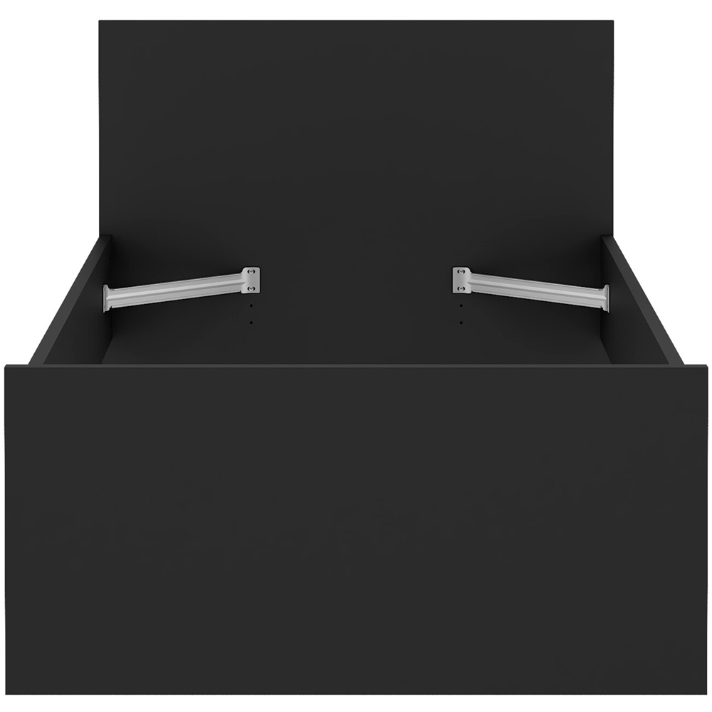 Florence Single Matt Black Wooden Bed Frame Image 4