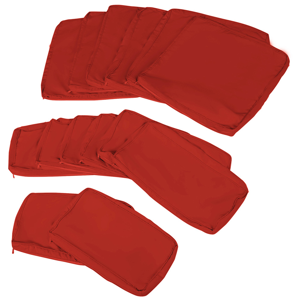 Outsunny 6 Seater Red Garden Sofa Set Cover 14 Pack Image 3