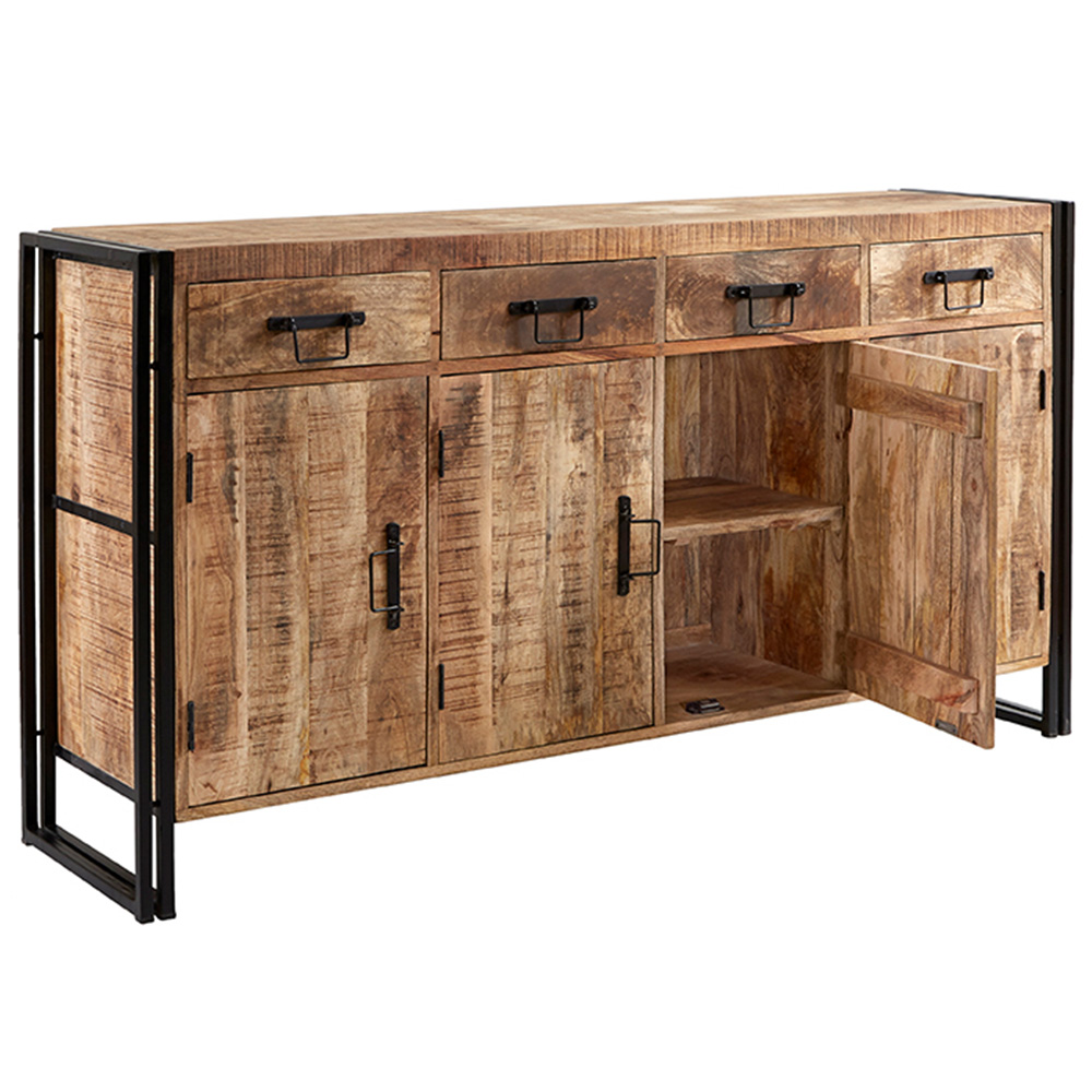 Brooklyn Carnaby 4 Door 4 Drawer Industrial Extra Large Sideboard Image 2