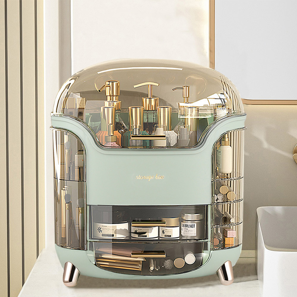 Living and Home Large Capacity Makeup Storage Organiser with Transparent Lid Image 2