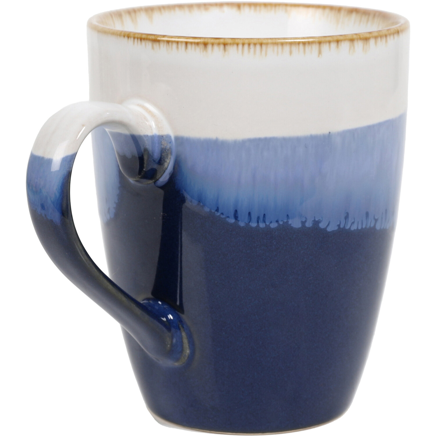 Stripes Reactive Glaze Mug - Blue Image 2
