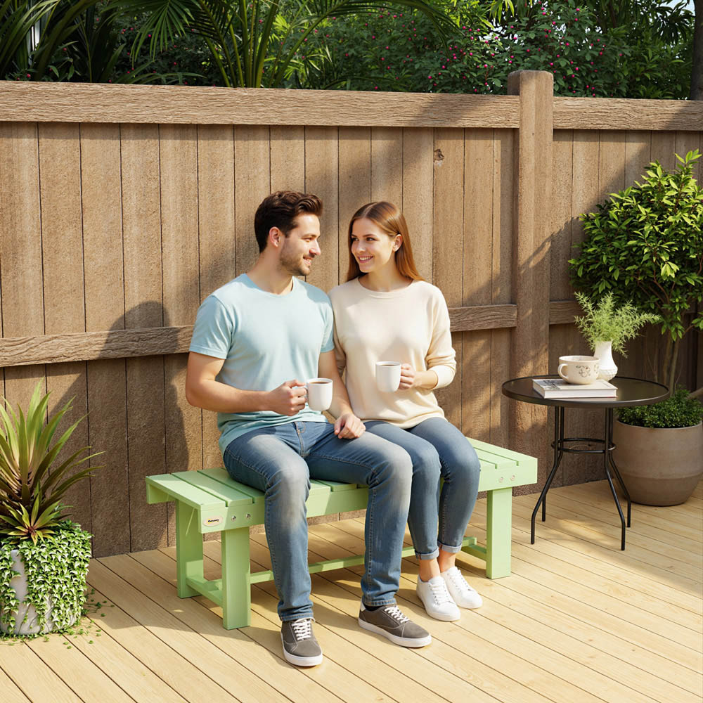 Outsunny 2 Seater Fir Wood Garden Bench Image 3