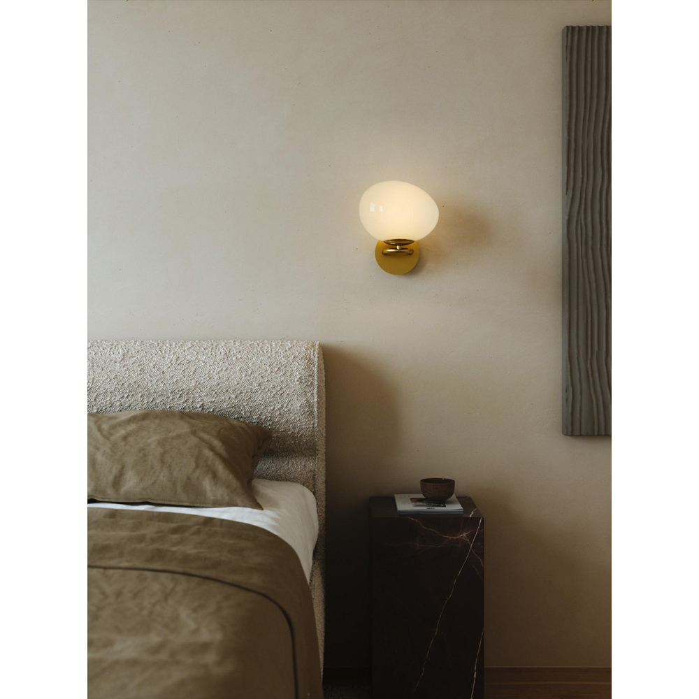 Nordlux Shapes Brass Opal Glass Shade Wall Light Image 2