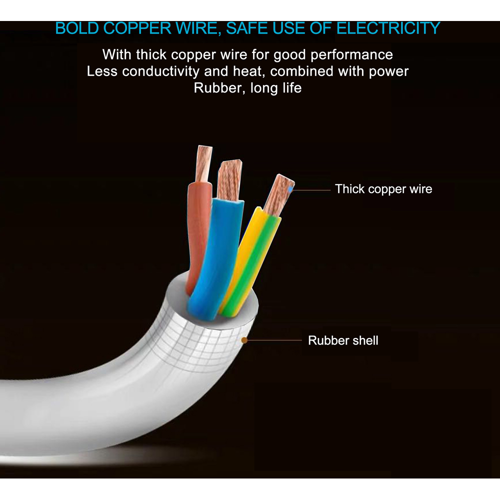 ExtraStar 6 Way 13A White Extension Lead 2m Image 4