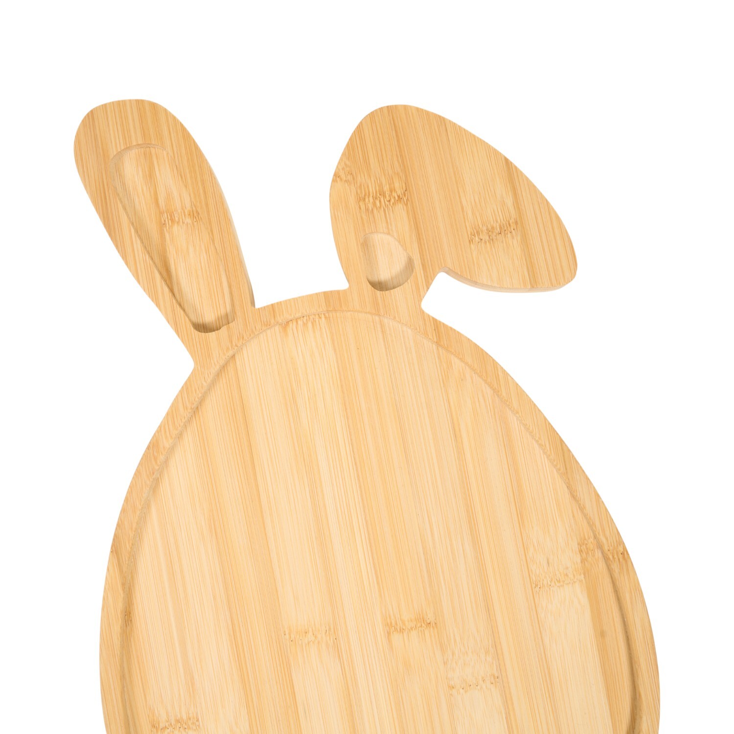 Bamboo Wood Bunny Serving Tray Natural Image 3
