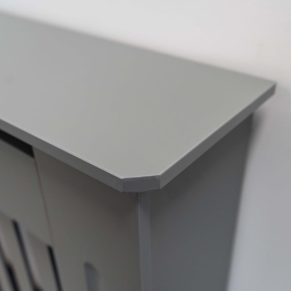 Jack Stonehouse Matt Grey Vertical Line Radiator Cover Medium Image 5