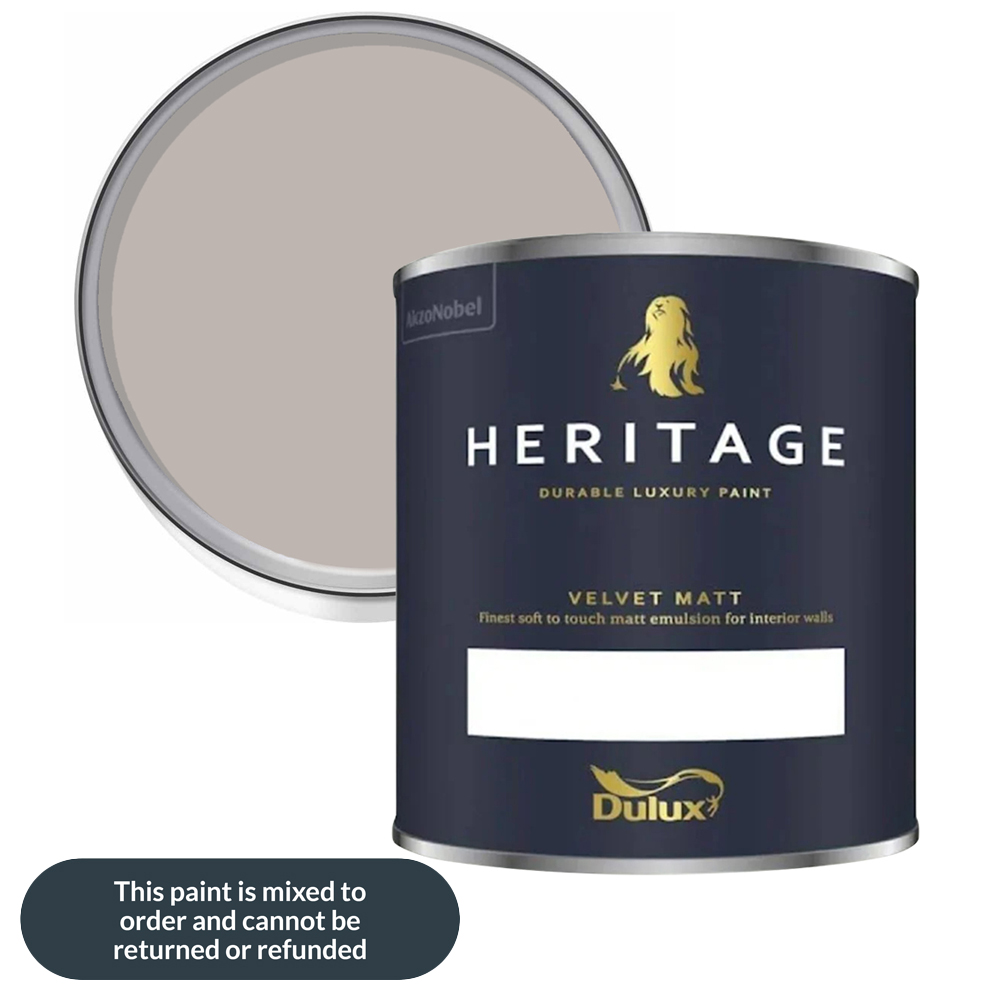 Dulux Heritage Walls and Ceilings Dusted Heather Velvet Matt Emulsion Paint 1L Image 1