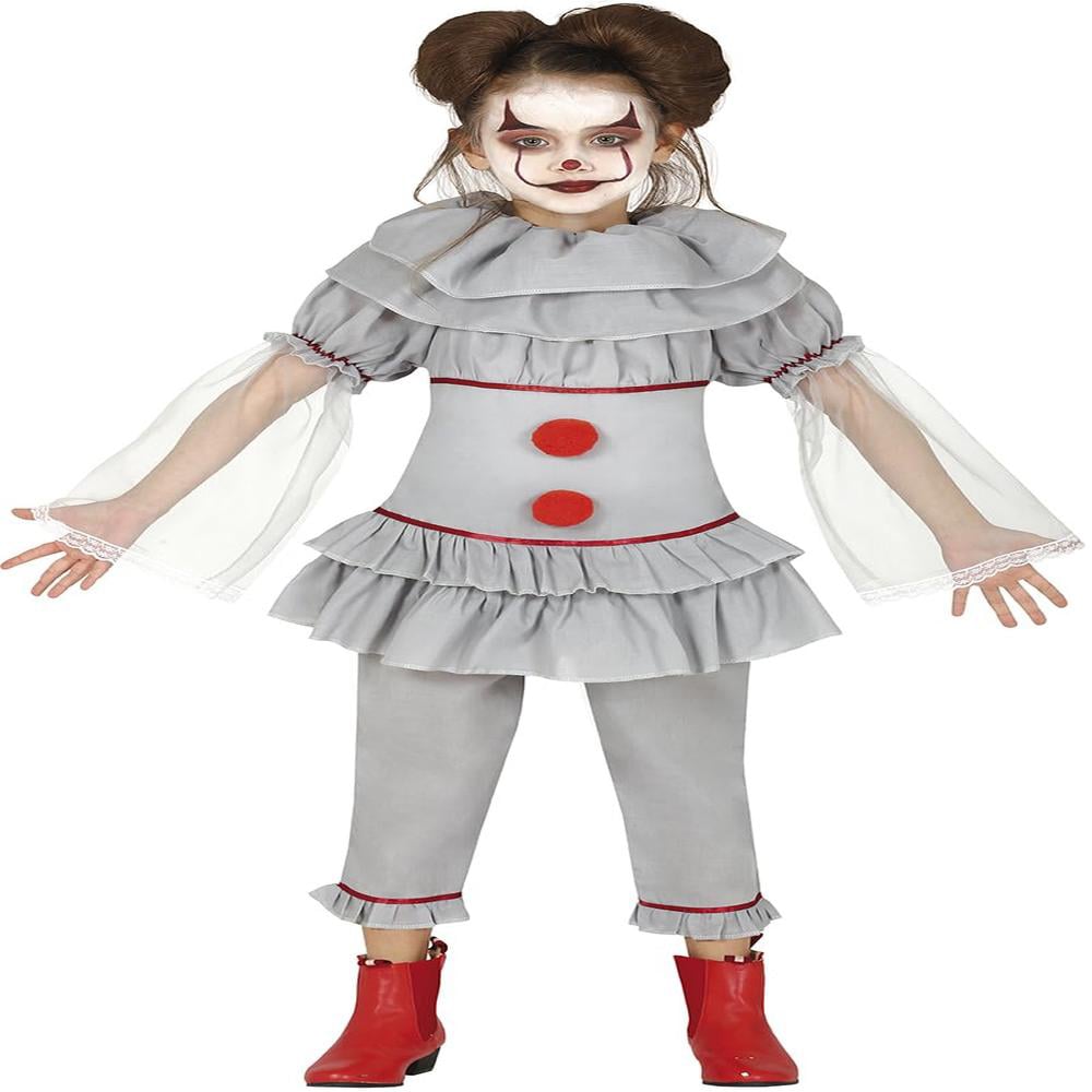 Fiestas Guirca Scary Clown White and Red Costume 5 to 6 Years Image 1