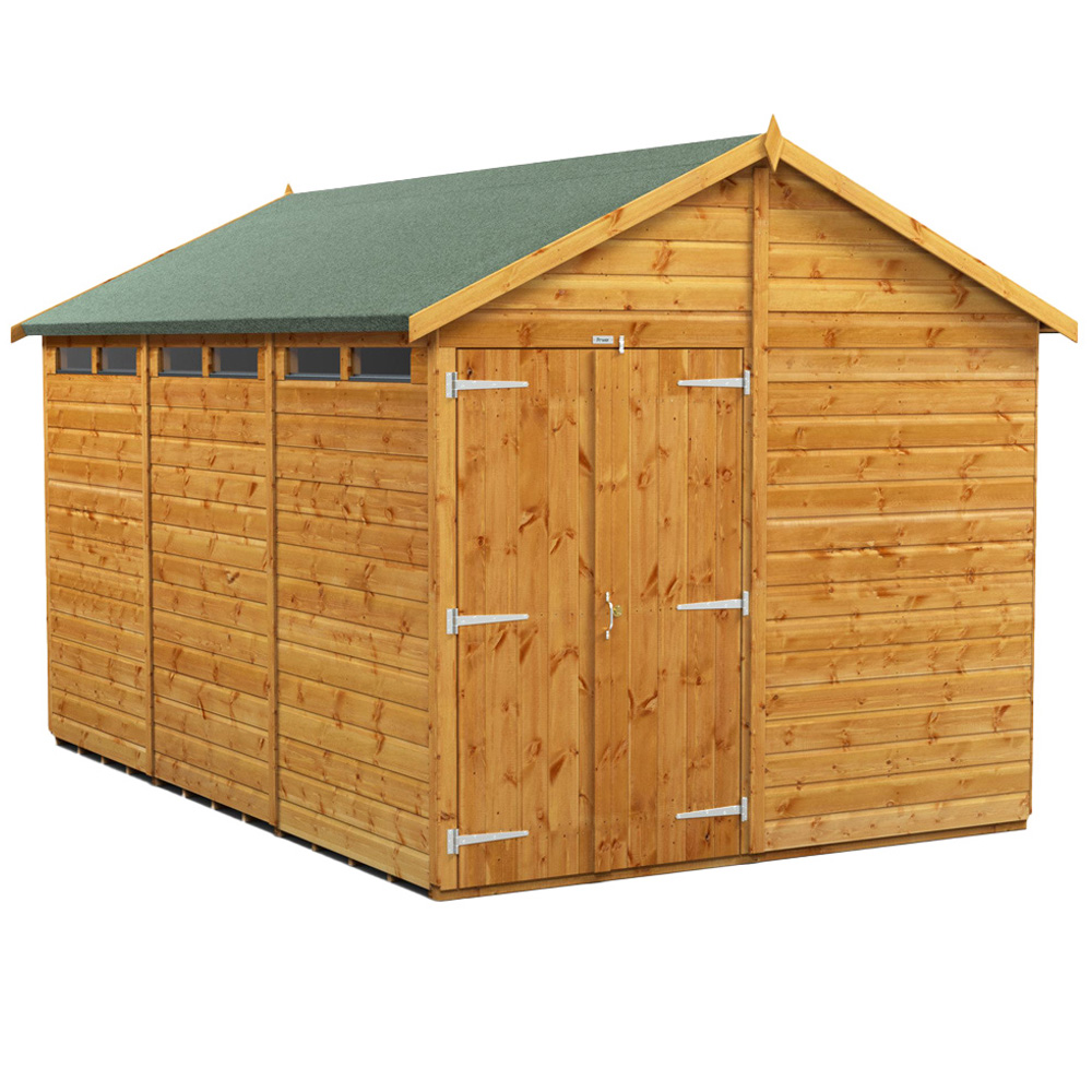 Power Sheds 12 x 8ft Double Door Apex Security Shed Image 1