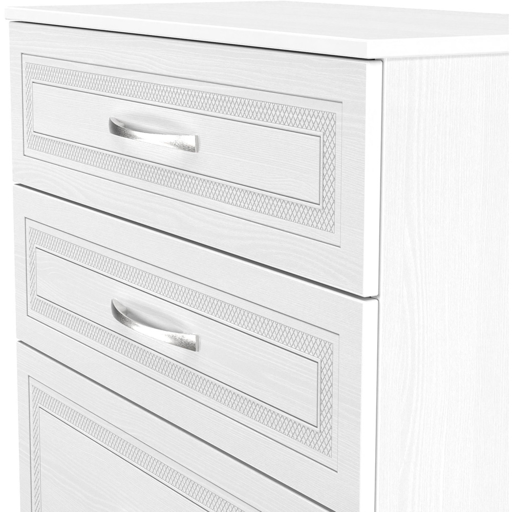 Crowndale Dorset 4 Drawer Signature White Deep Chest of Drawers Ready Assembled Image 5