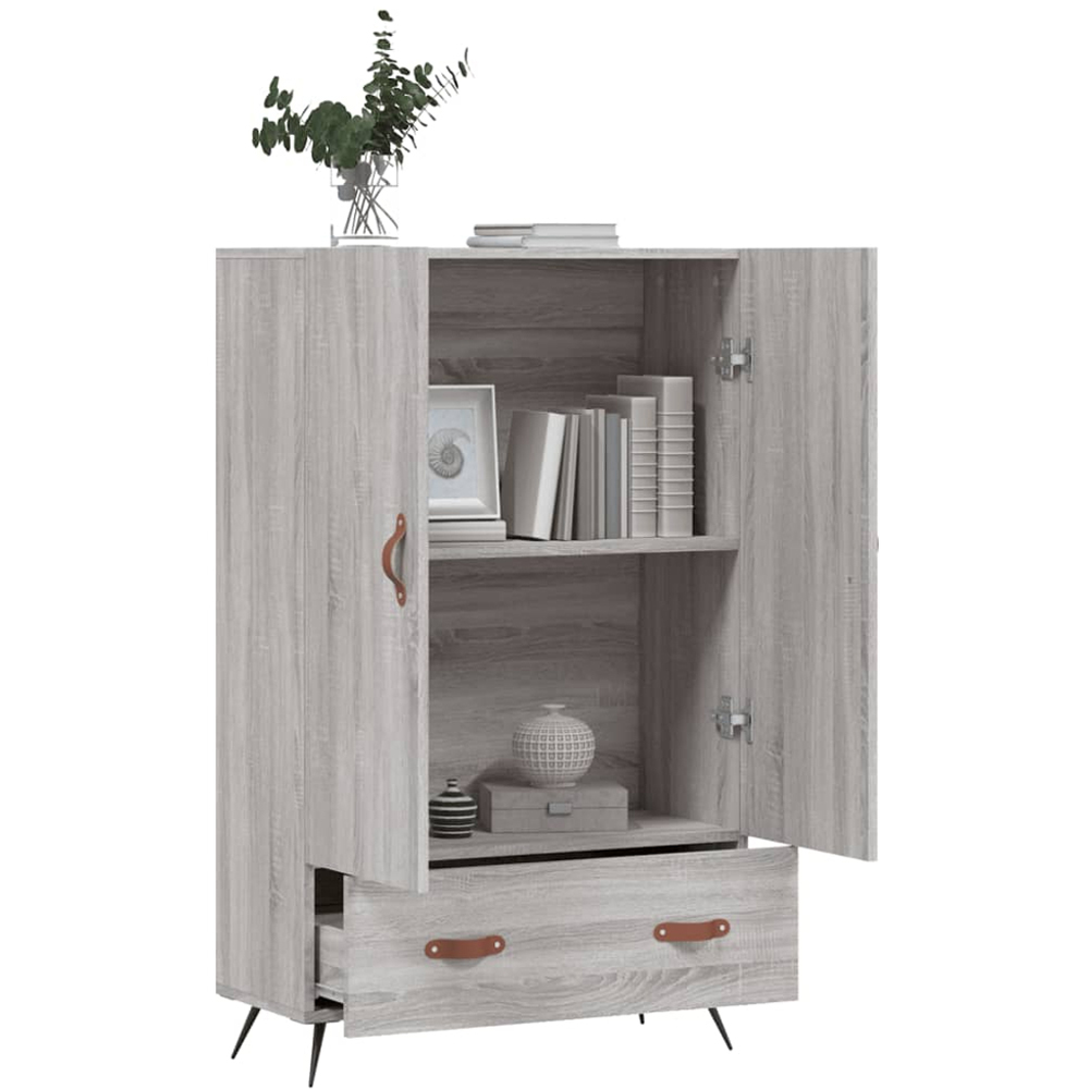 vidaXL 2 Door Single Drawer Grey Sonoma Highboard Image 3
