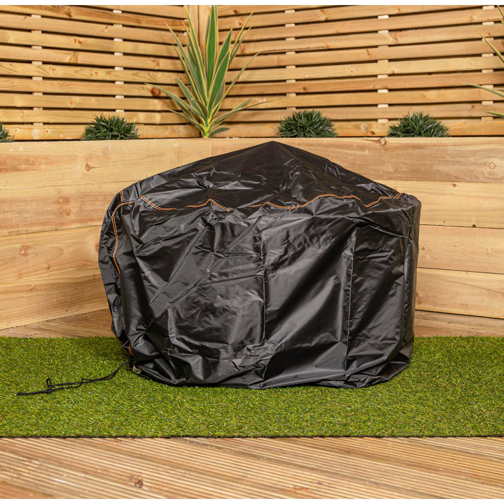 Samuel Alexander Black Waterproof Anti-UV Windproof Outdoor Protective Fire Pit Cover 60 x 82cm Image 2