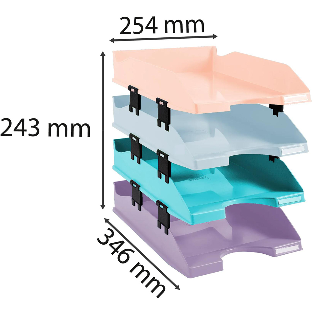 Exacompta Aquarel Multicolour Letter Tray 4 Pack Image 8