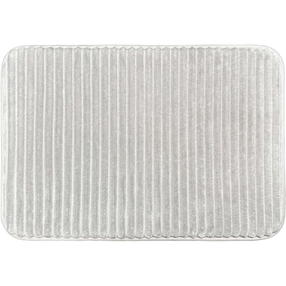 Allure Bath Fashions Light Grey Memory Foam Bath Mat 40 x 60cm Image 1