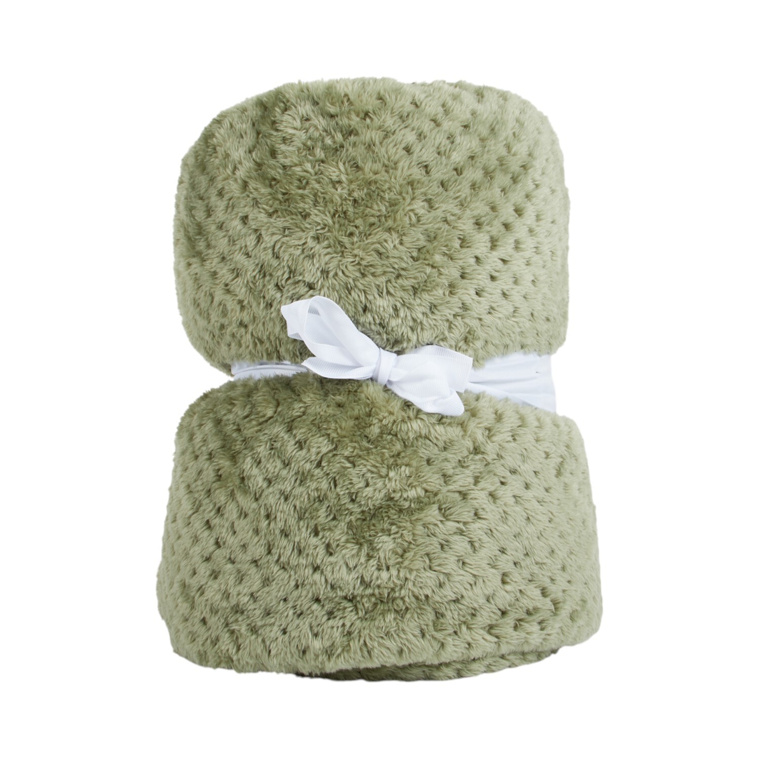 Waffle Soft Fleece Throw Sage Image 2