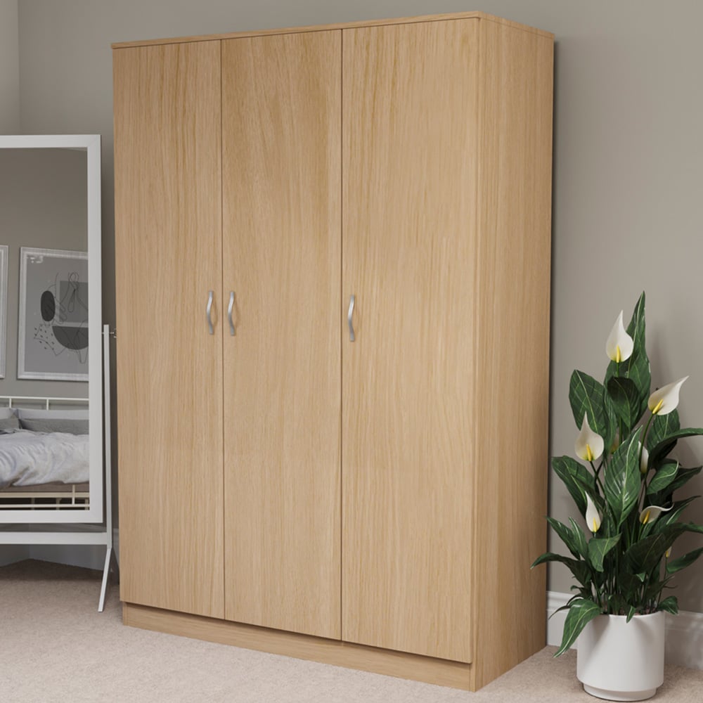 Vida Designs Riano 3 Door Pine Wardrobe Image 1
