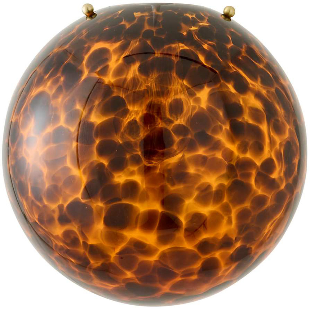 ValueLights Chiara Leopard Glass Easy Fit Pendant Ceiling Light Shade Image 1