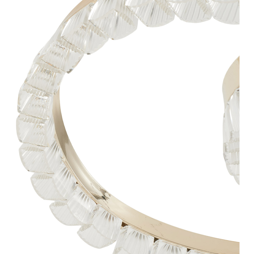 Living and Home Gold and Clear Interlocking Ring LED Pendant Light 60W Image 6