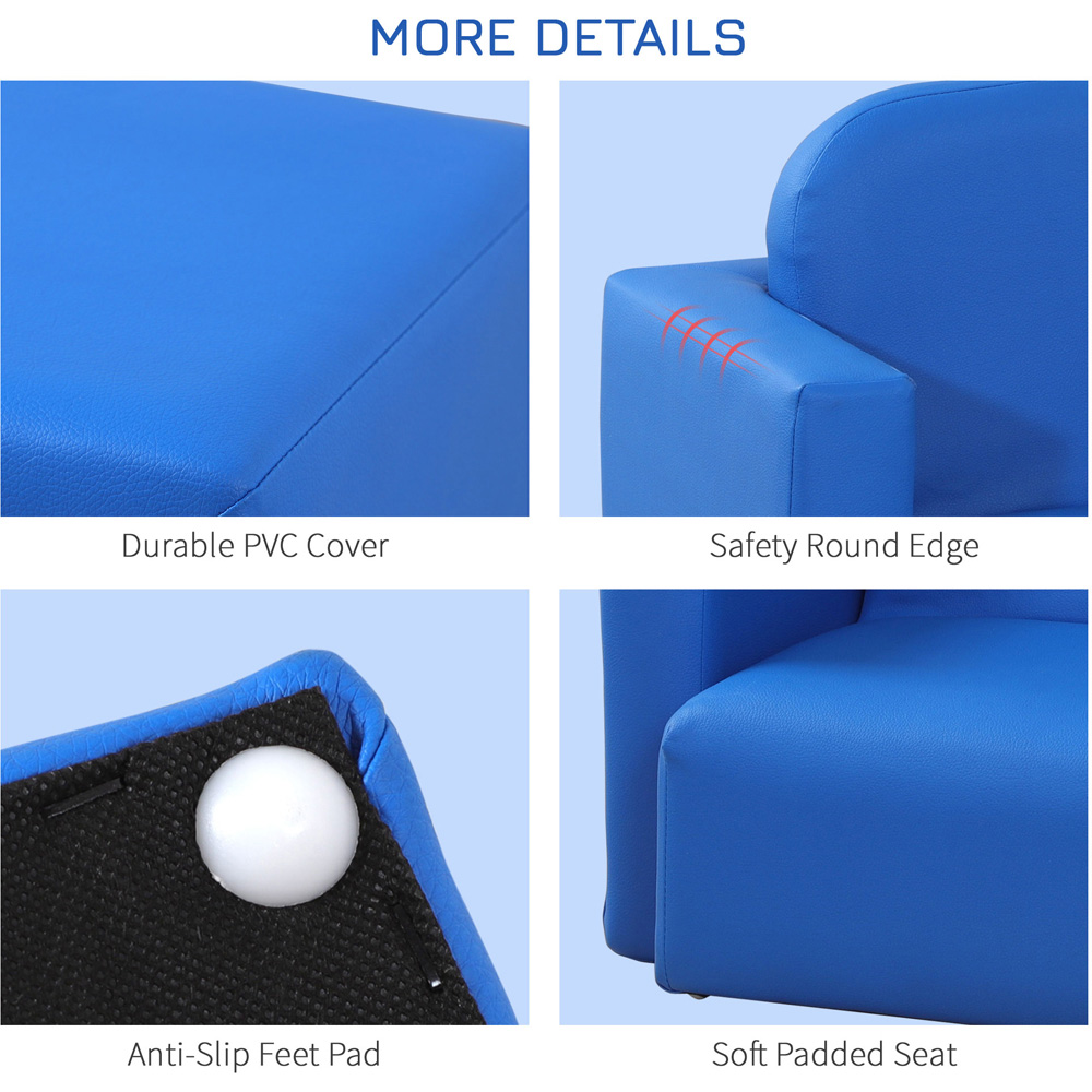 Tommy Toys 2 in 1 Blue Kids Mini Table and Armchair Set Image 5