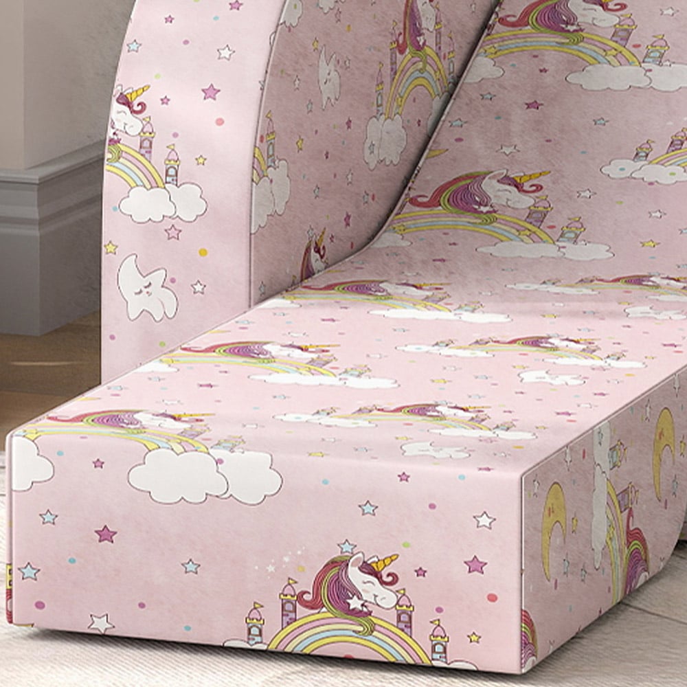 AIYAPLAY Pink Kids Foldable Armchair Image 4