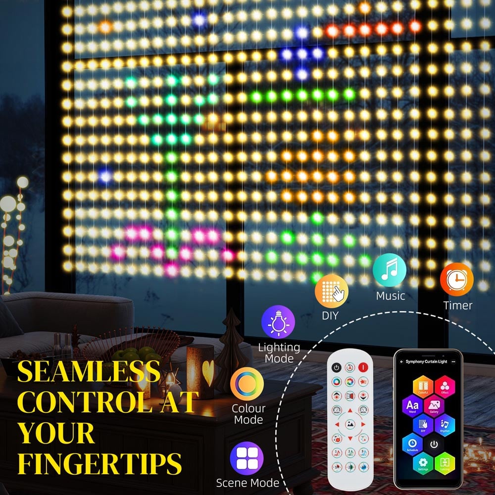 Portland Smart LED Fairy Light Curtain 3 x 3m Image 5