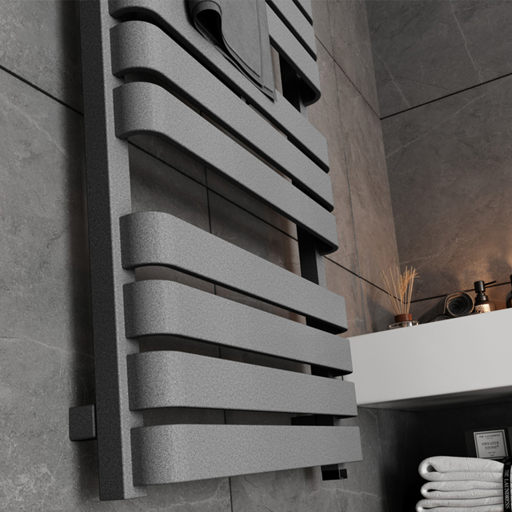 Terma Warp T One Salt n Pepper Electric Towel Rail 1110 x 500mm Image 6