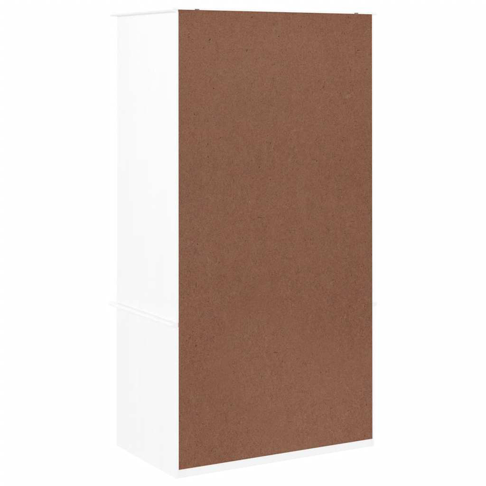 vidaXL Alta 2 Door 2 Drawer White Solid Wood Pine Wardrobe Image 5