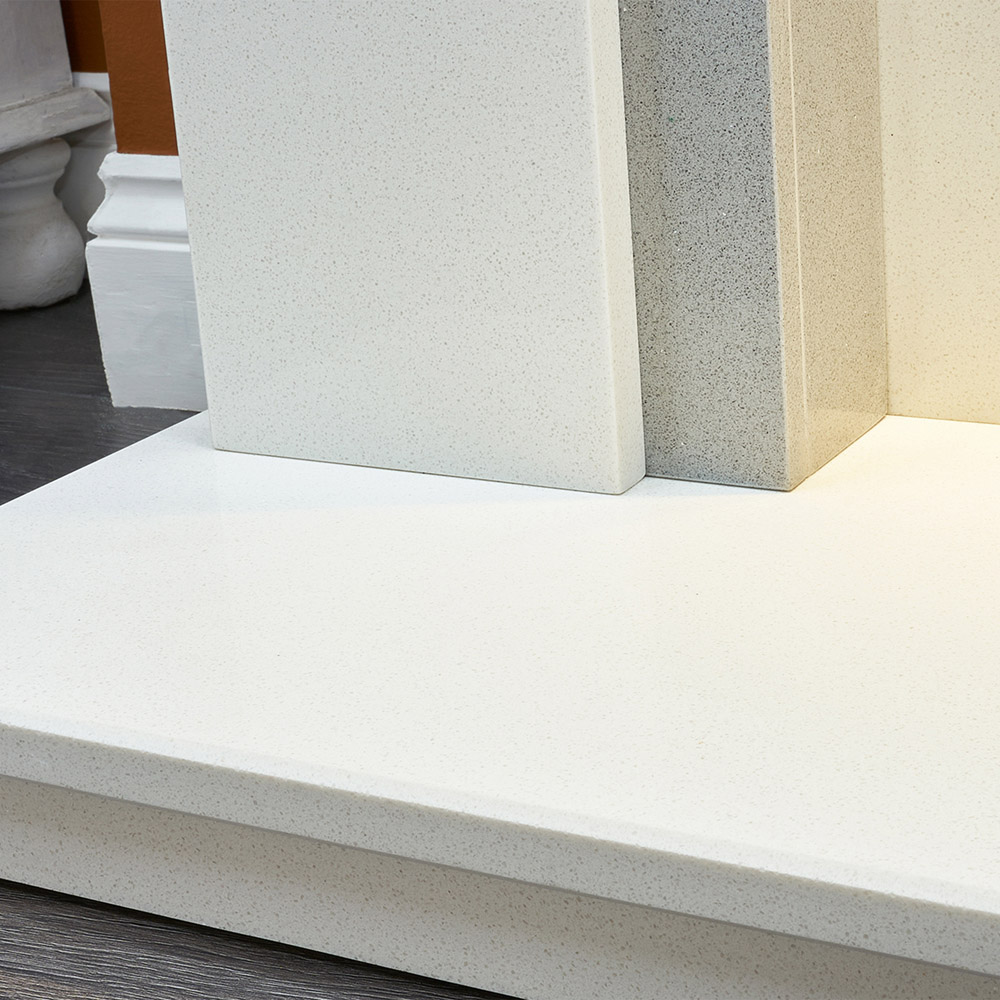 Acantha Calella White Marble Fireplace Suite and Black Nickel Vela Electric Fire 48 Inch Image 5