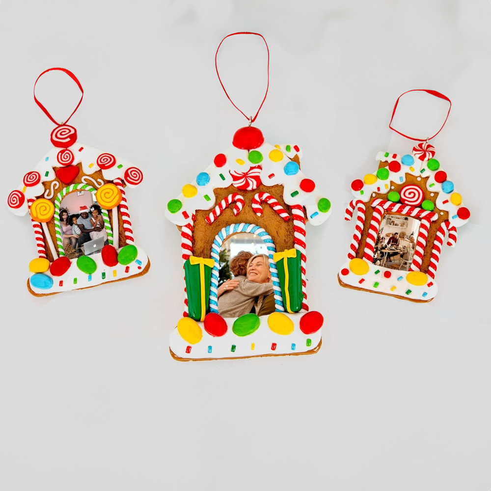 Shatchi 3 Piece Hanging Photo Frame Christmas Tree Decoration Set Image 5