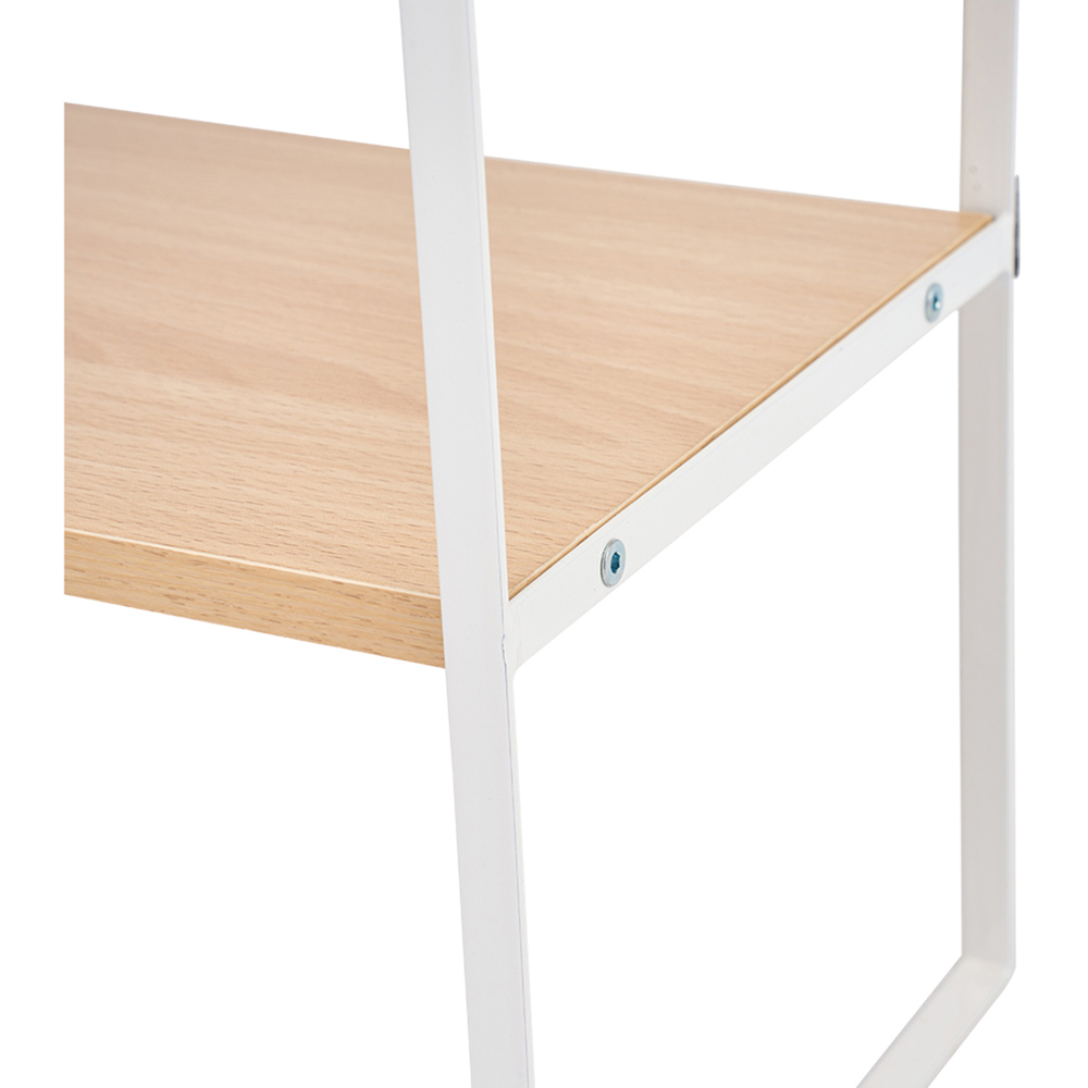 Living and Home 2-Tier Natural Wood Grain Countertop Storage Shelf with Metal Frame Image 3