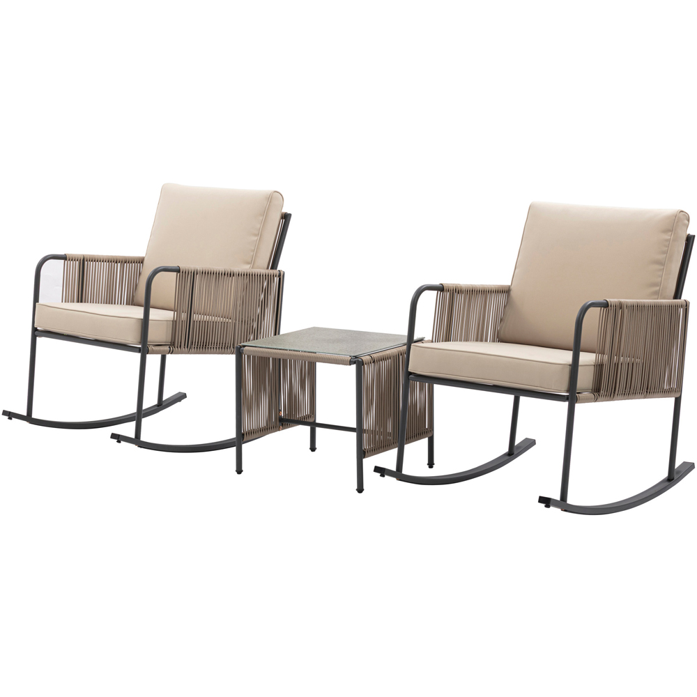 Teamson Home 2 Seater Rocking Chair Conversation Set with Cushions | Wilko