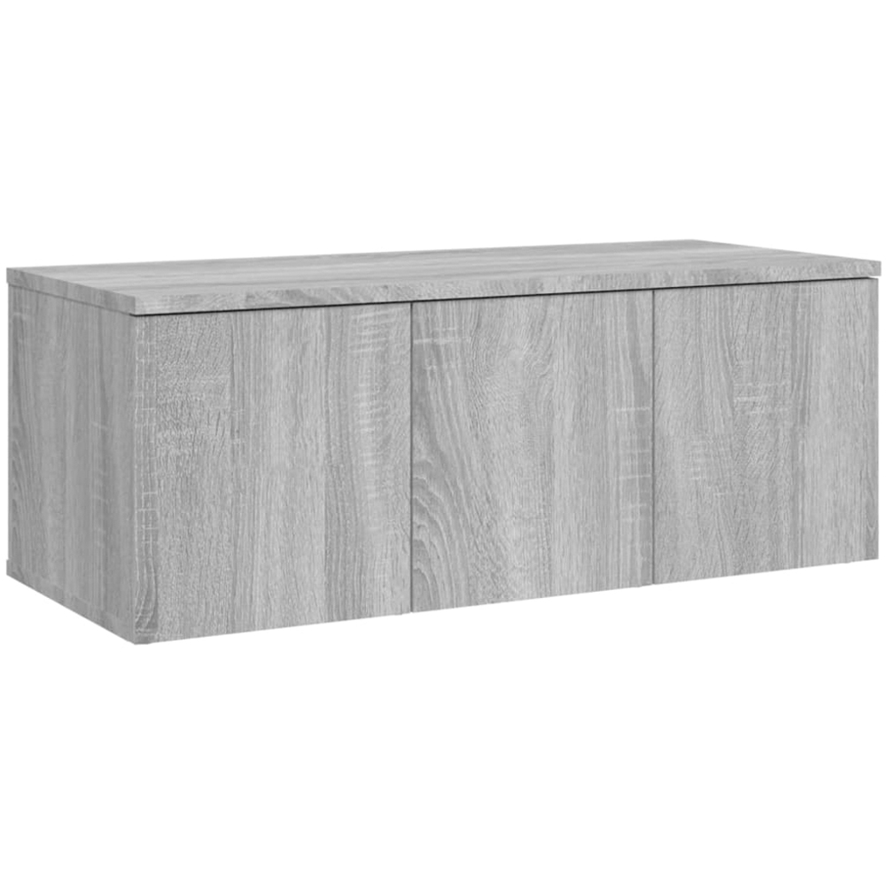 vidaXL 3 Drawer Grey Sonoma TV Cabinet Image 2