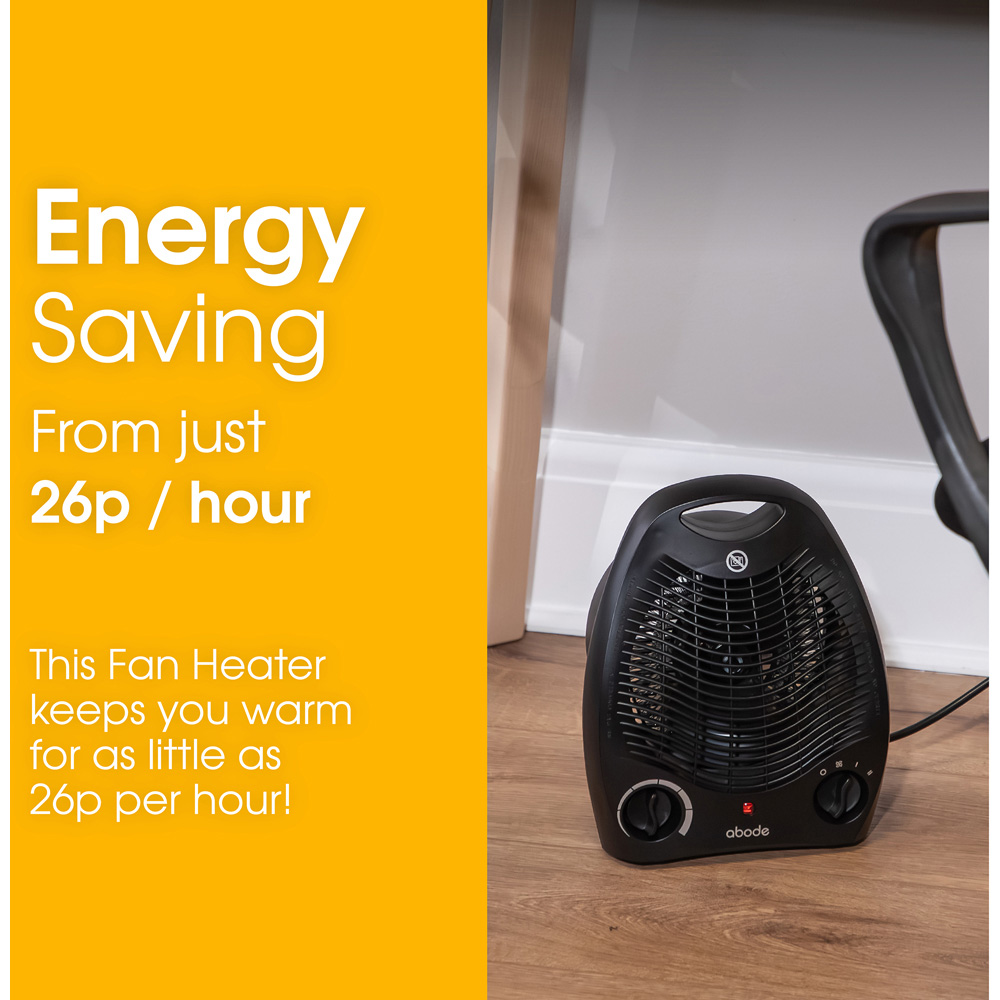 Abode AFH1002B Black Fan Heater 2000W Image 3