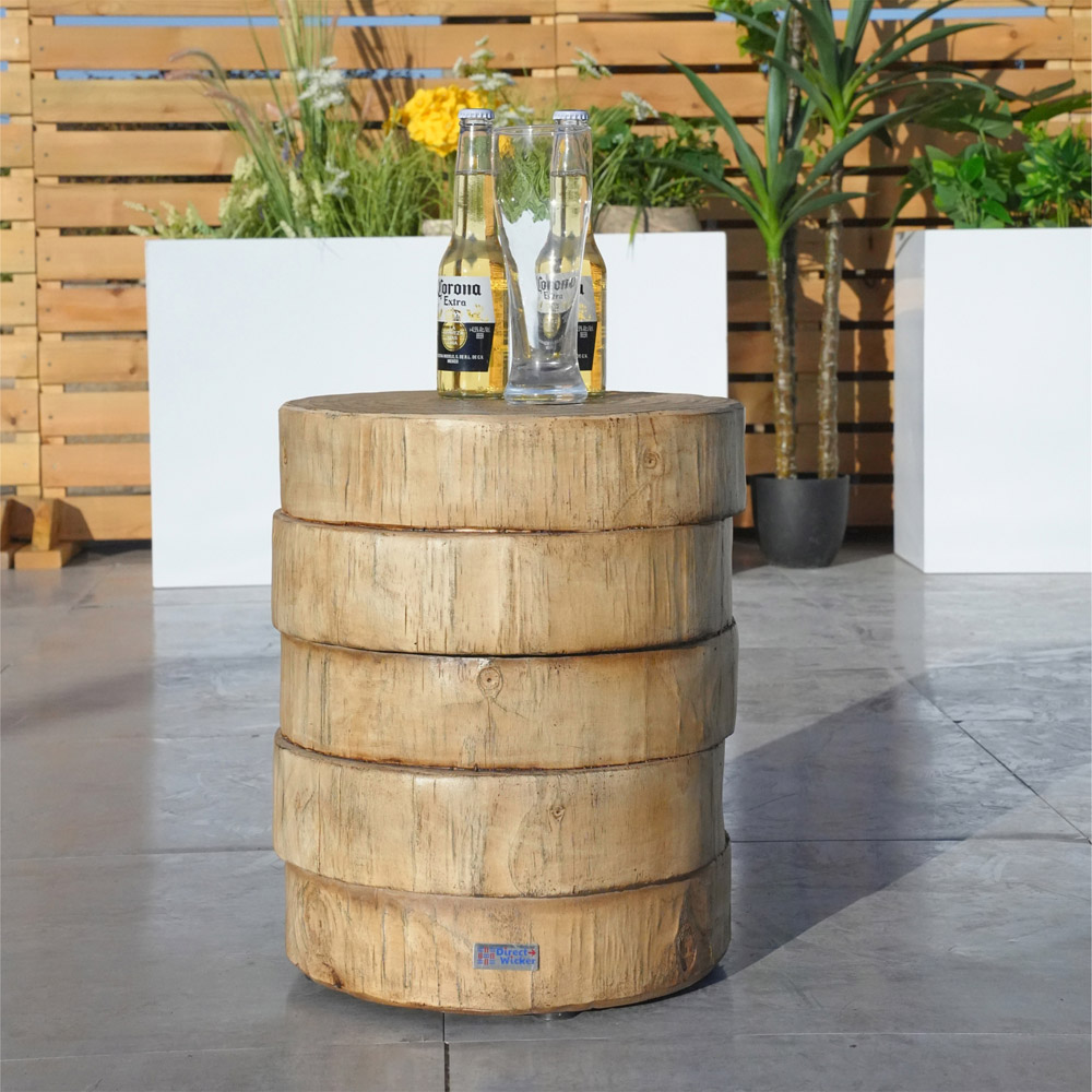 Direct Wicker Wooden Round Side Table Image 3