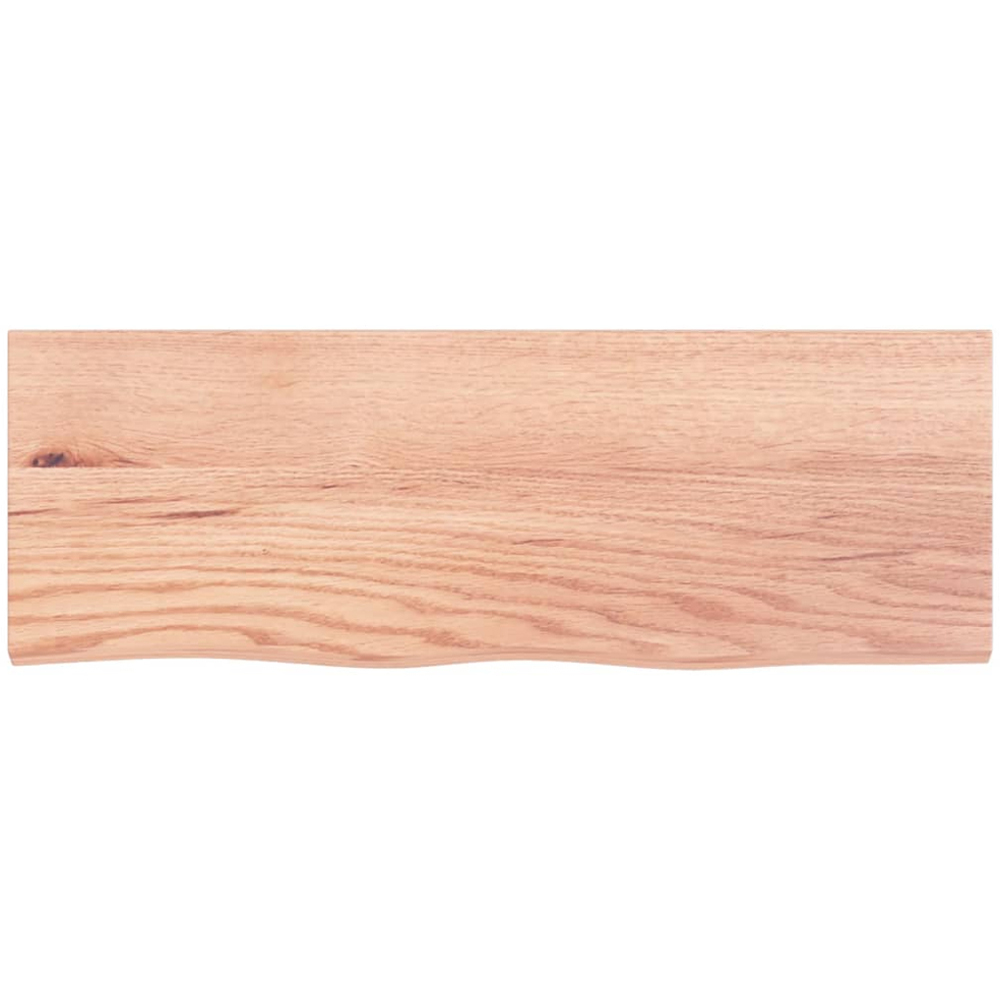 vidaXL 30 x 80cm Light Brown Oak Wood Wall Shelf Image 3