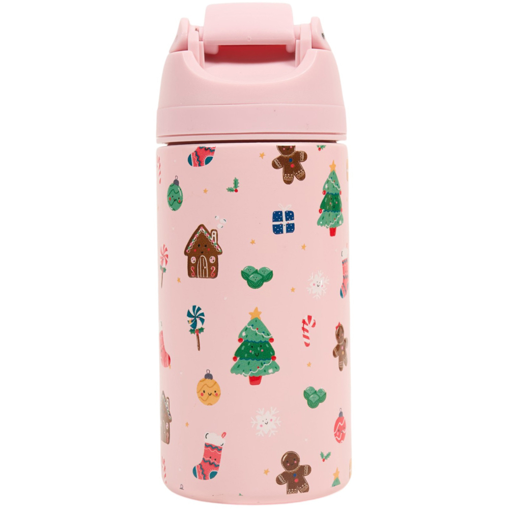 Cute Xmas Print Vacuum Bottle with Handle Image 6