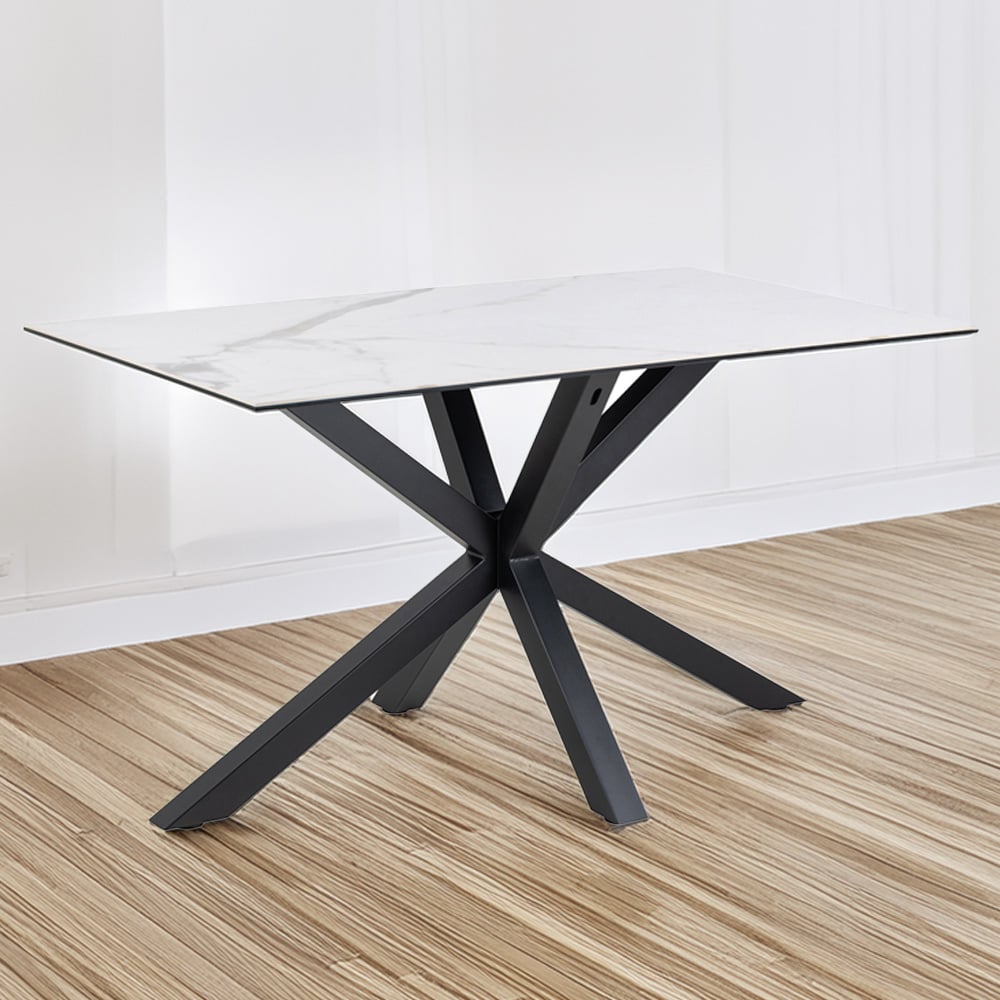 Florence Heaven 4 Seater Ceramic Top Dining Table White Image 1