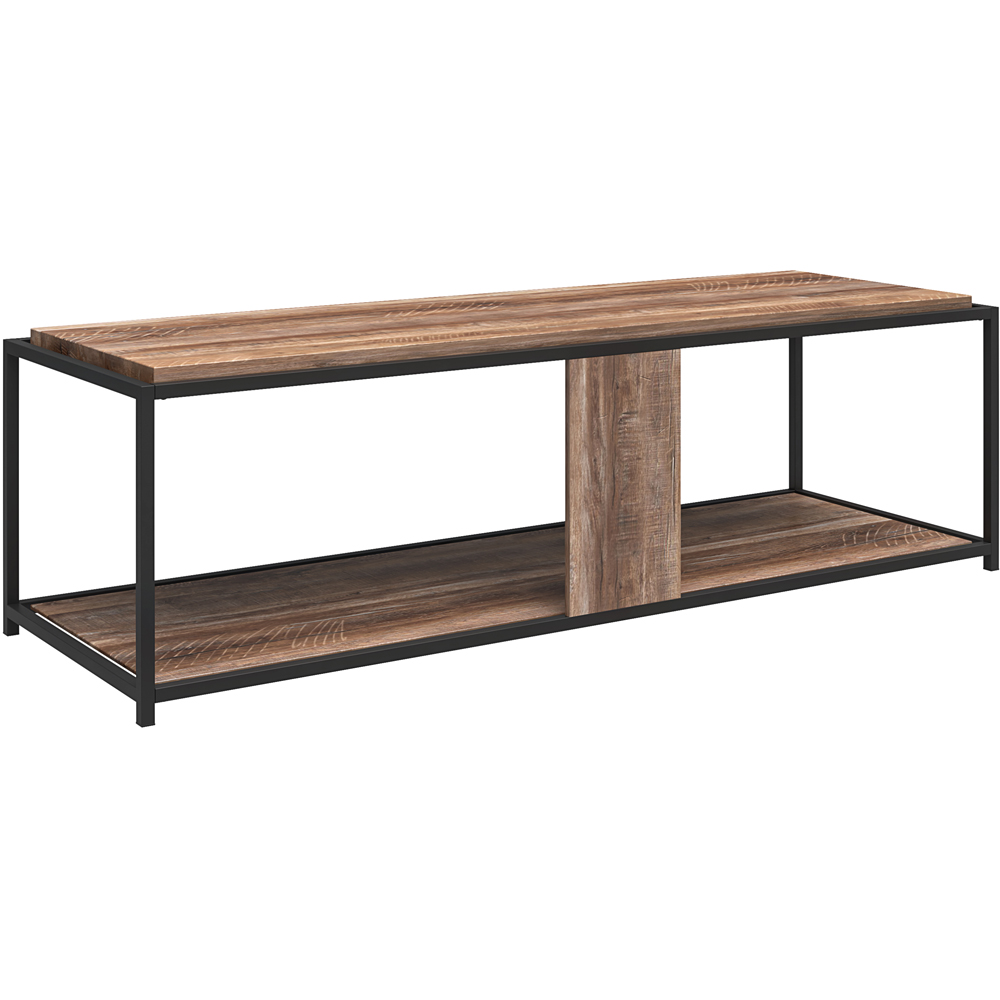 Dorel Quincy Single Shelf Weathered Oak TV Stand Image 5