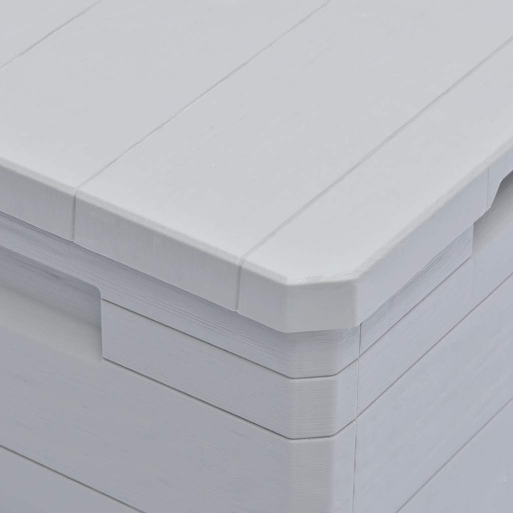 vidaXL 90L Grey Plastic Garden Storage Box Image 7