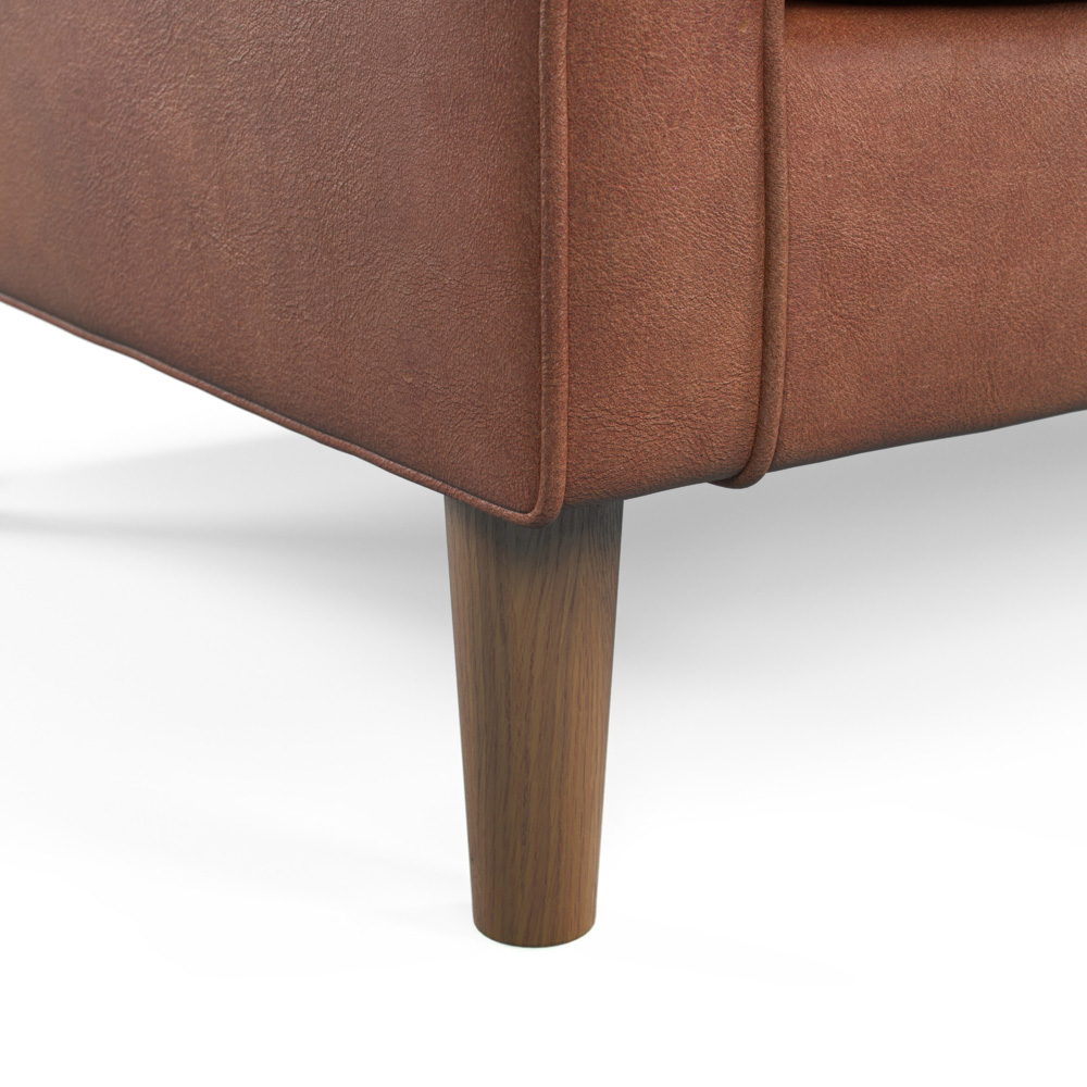 Regan 2 Seater Tan Faux Leather Sofa Image 4