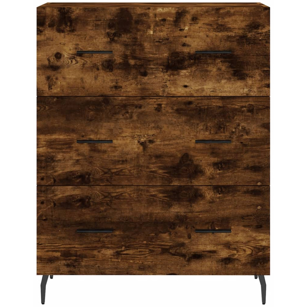 vidaXL 2 Door 3 Drawer Smoked Oak Highboard Image 6