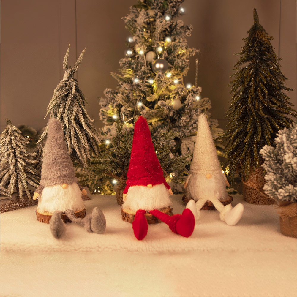 St Helens White Long Legged Gonk Christmas Decoration Image 3