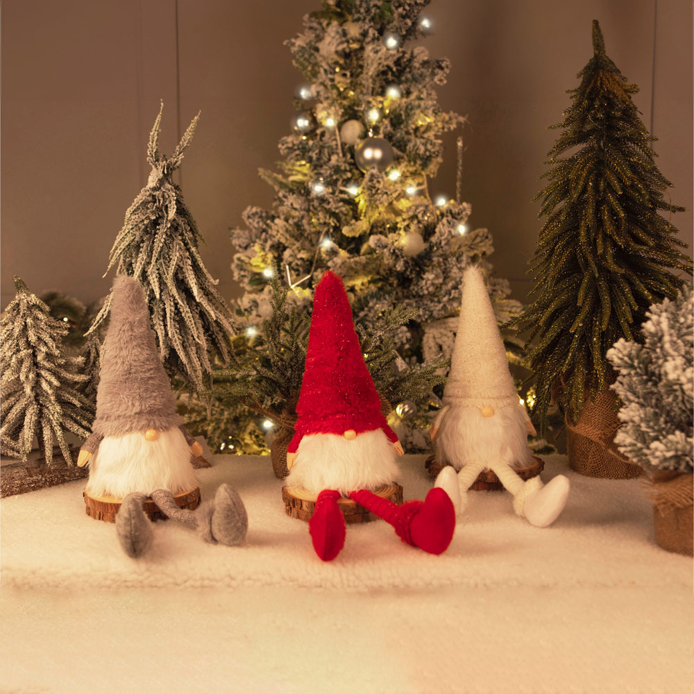 St Helens White Long Legged Gonk Christmas Decoration 38cm Image 3