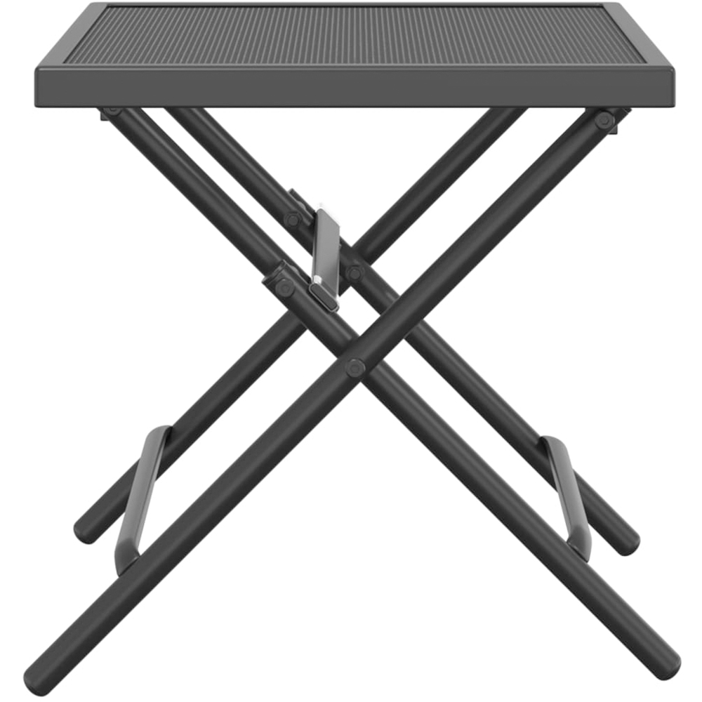 vidaXL Anthracite Steel Mesh Foldable Garden Table 38 x 38 x 38cm Image 4