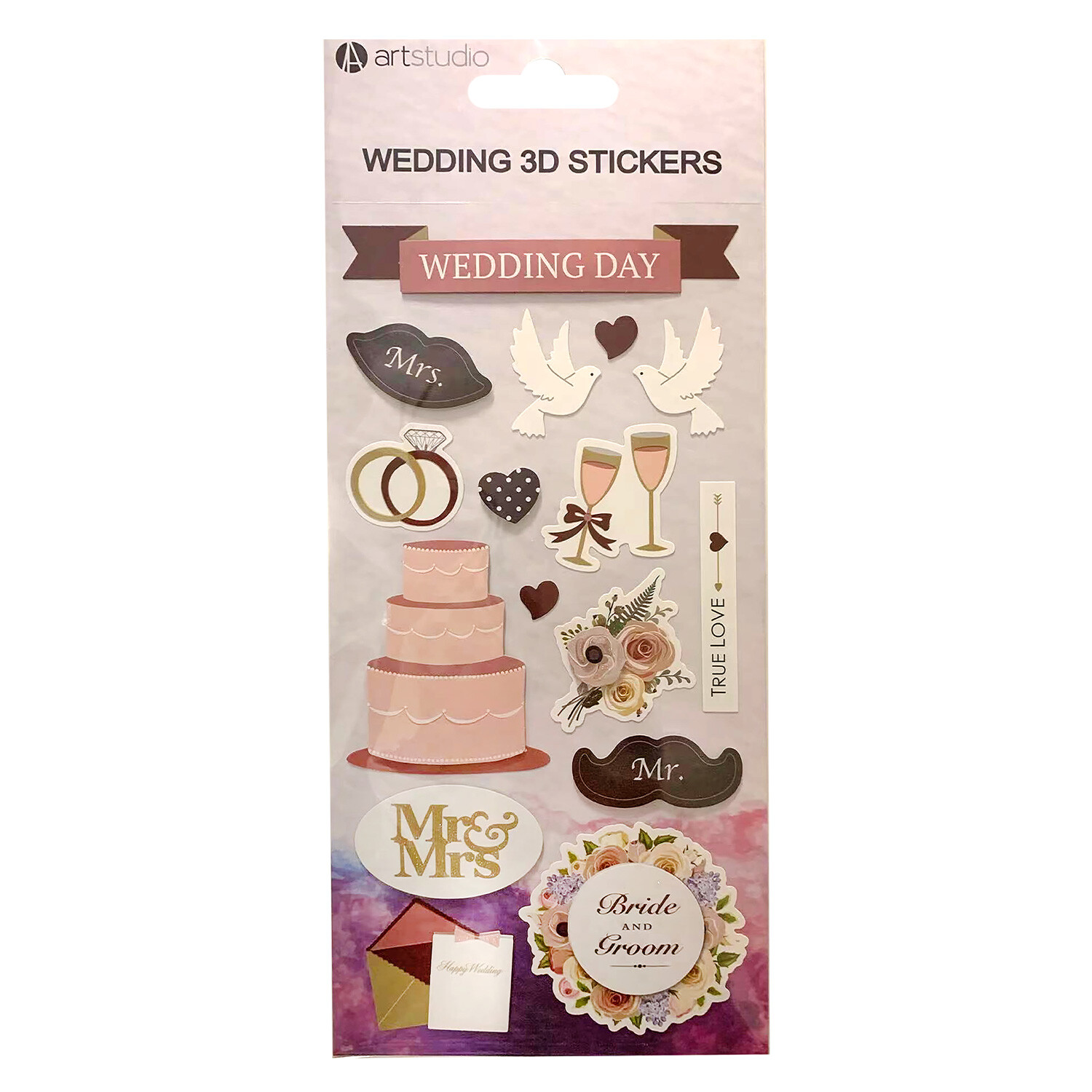 Art Studio Wedding 3D Stickers Image
