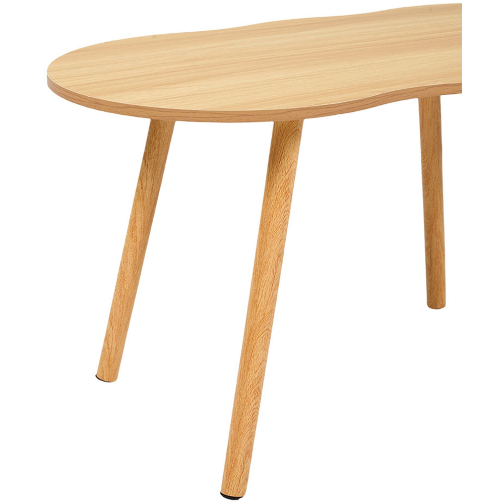 Living and Home Natural Wood Caterpillar Coffee Table with Pine Legs Image 6