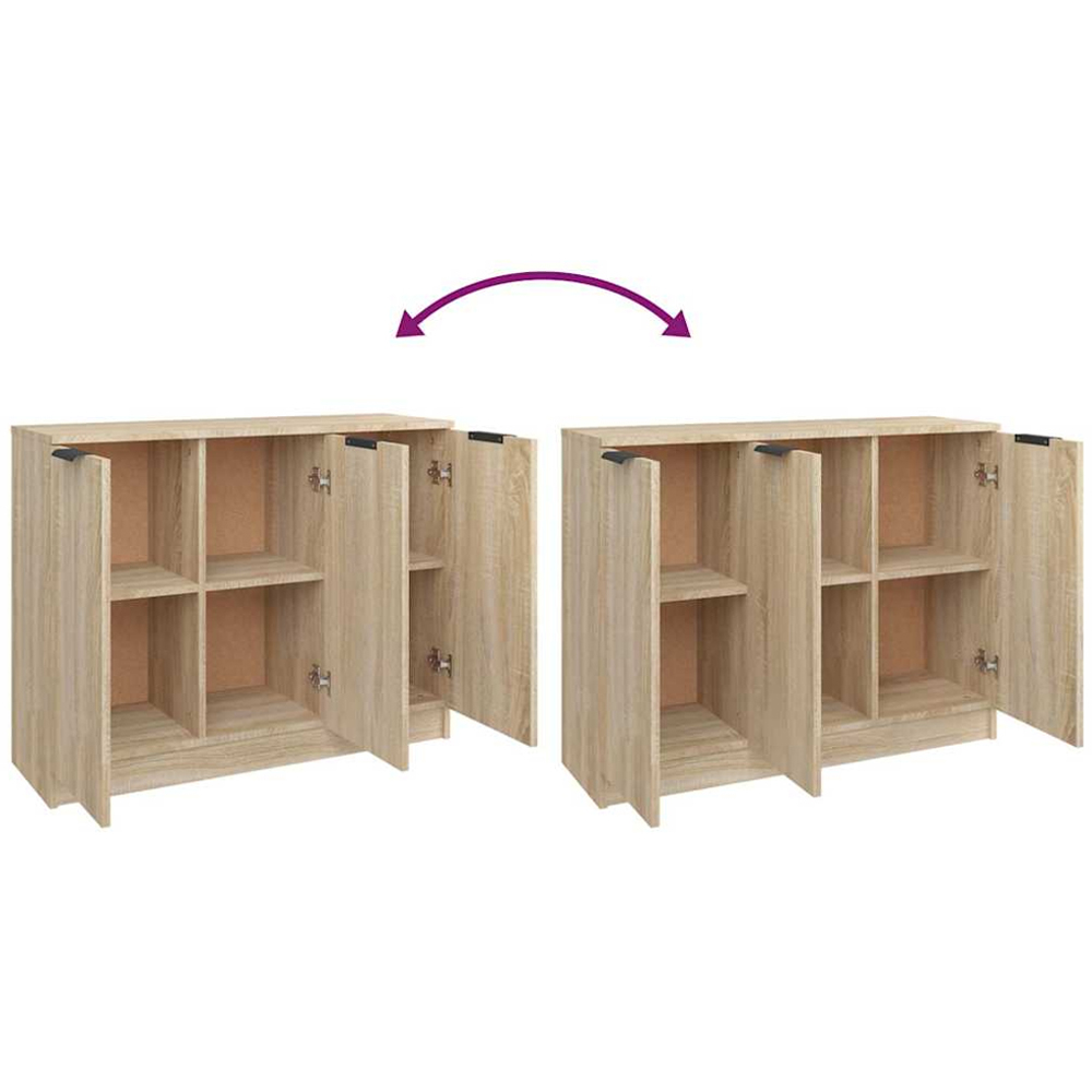 vidaXL 3 Door Sonoma Oak Sideboard Image 8